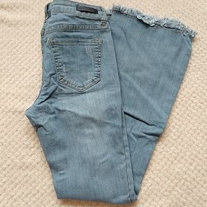 Denim Couture Red flare leg jeans